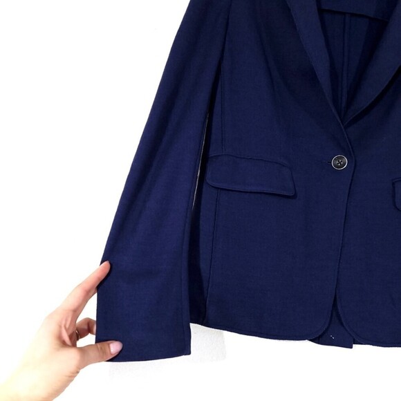 RAG & BONE 100% Wool One Button Club Jacket Blazer Soft Knit Suit Jacket Navy 0 - Picture 7 of 16